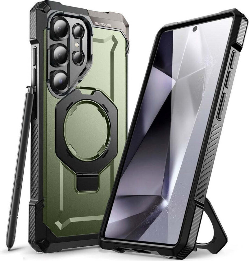 Supcase Unicorn Beetle Grip Samsung Galaxy S25 Ultra Deksel - MagSafe Kompatibel - Grønn