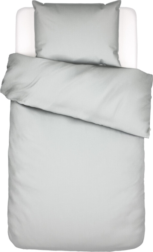 Blomstrete sengetøy 140x220 cm - Fleur Grey - Vendbart sengesett i 100% bomullssateng - Essenza sengetøy