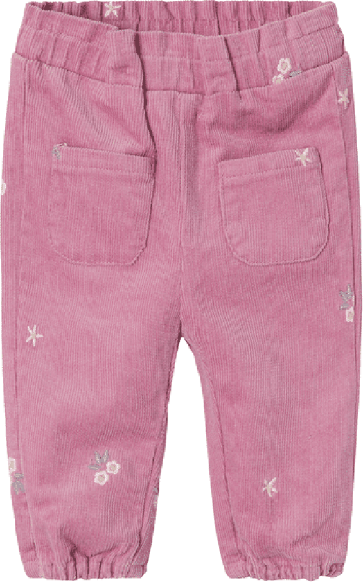 Name It Nbfrose kordfløyelbukse til baby, Mauve Orchid