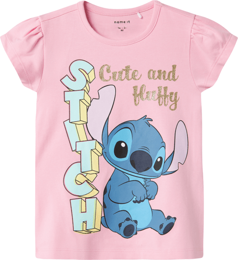 Name It Nmffolly Stitch t-skjorte til barn, Pink Frosting