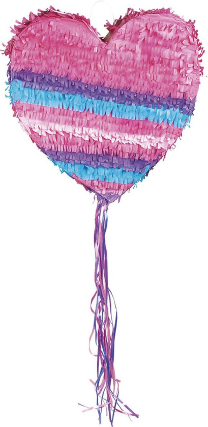 Hjerteformet piñata i rosa