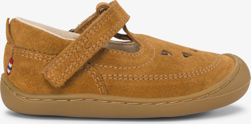 Alv Bjork Barefoot Sandal 1V Kids Brown Velcro