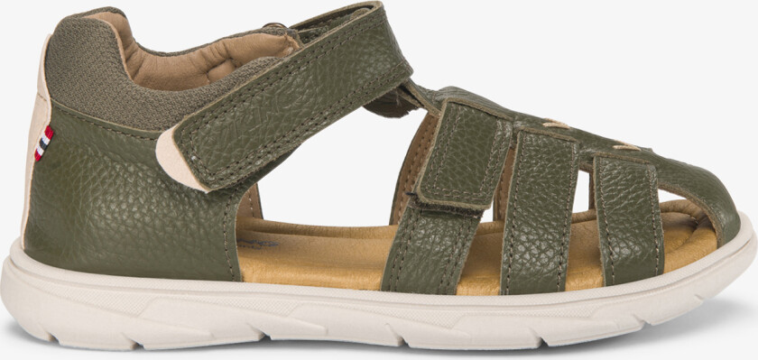 Groar Barefoot Sandal 2V Kids Green Velcro