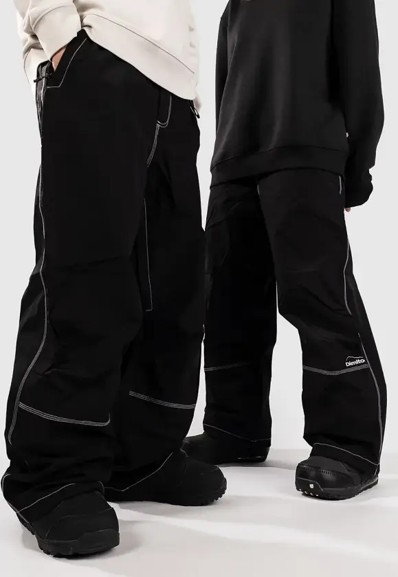 Stitched Big Bukse svart