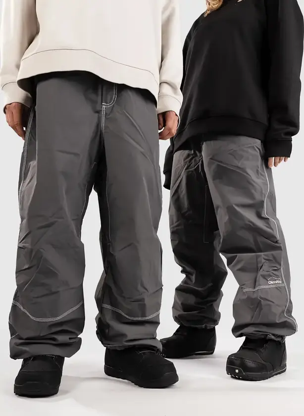 Stitched Big Bukse grå