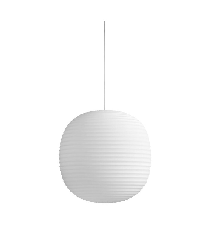 Lantern pendel large Frosted white opal glass