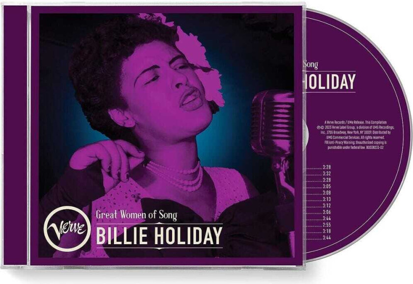 Billie Holiday Great Women Of Song: Billie Holiday CD