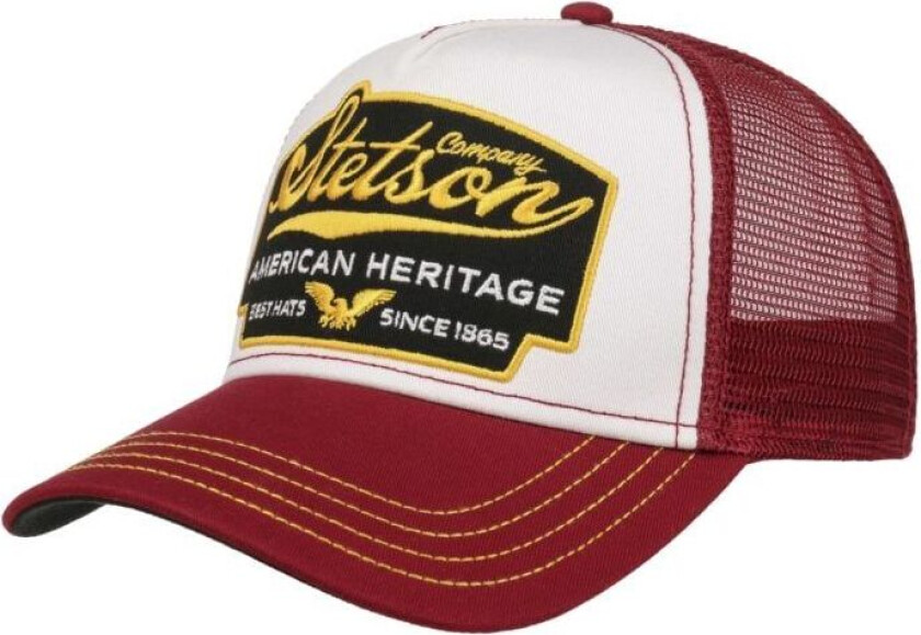 Trucker Cap American Heritage OneSize, Wine Red/White