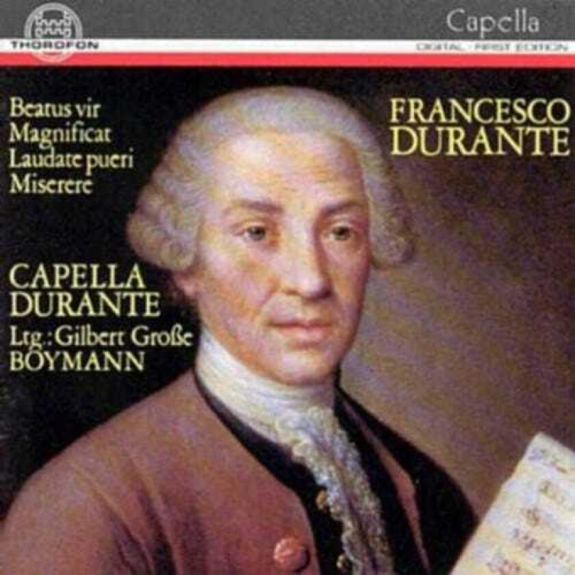 Gilbert Grosse Boymann, Francesco Durante Works For 4 & 5 Part Chorus Strings & B.c. CD