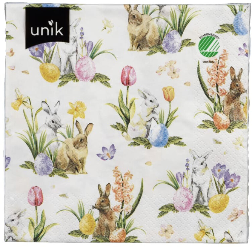 Serviett Hare Tulipan, Krokus 20stk