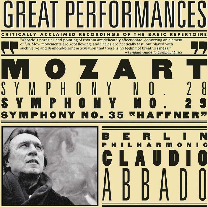 Claudio Abbado Symphony 28 29 & 35 Haffner CD