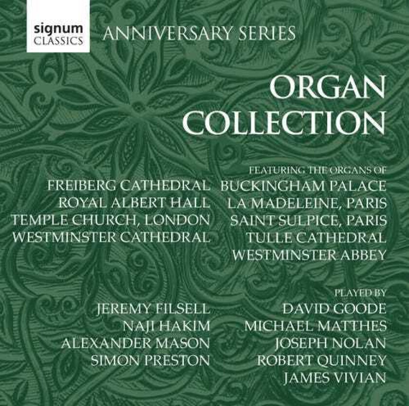 Diverse Artister, Alexander Mason, David Goode, James Nolan, James Vivian, Jeremy Filsell, Joseph Nolan, Michael Matthes, Naji Hakim, Robert Quinney, Simon Preston Organ Collection CD