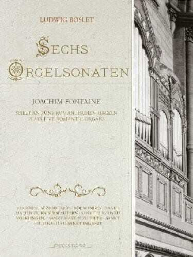 Boslet, Joachim Fontaine 6 Sonatas For Organ CD