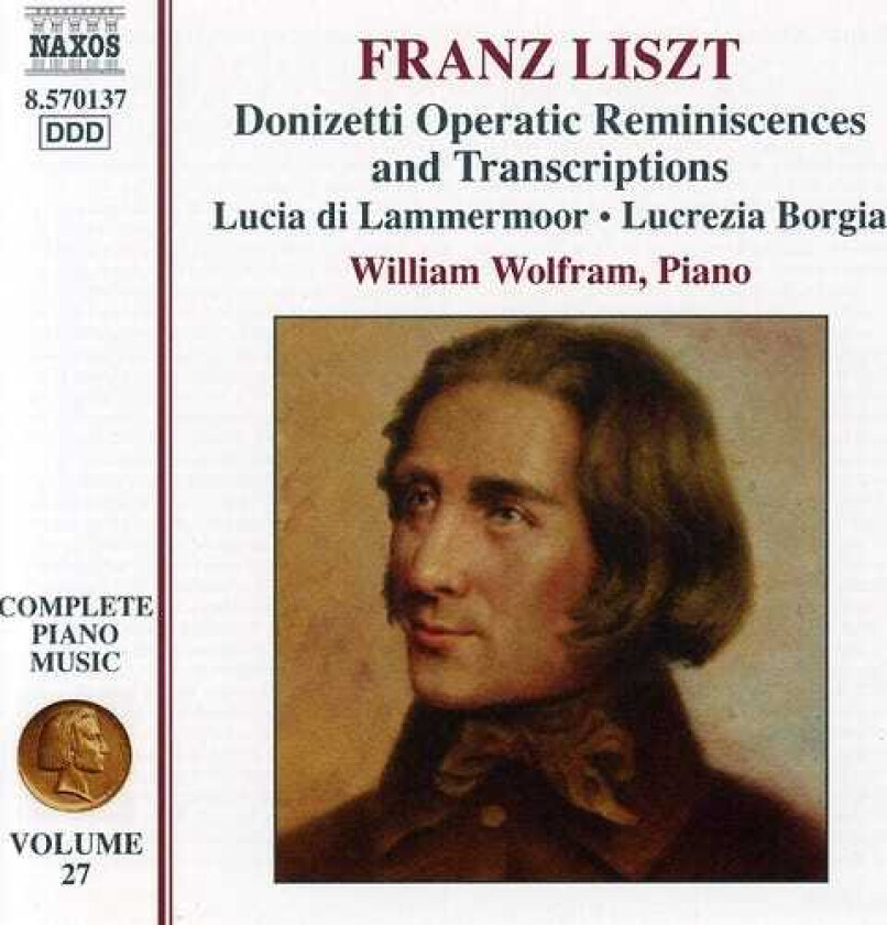 William Wolfram Donizetti Operatic Reminiscences & Transcription CD