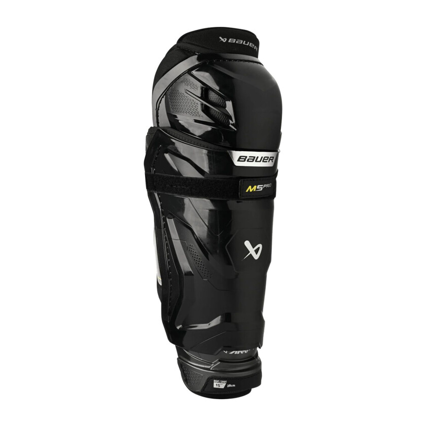 bauer S23 Supreme M5Pro Shin Guard 23/24, leggskinn til hockey, intermediate BLACK