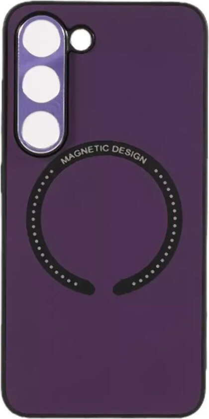 Samsung Galaxy S23 Fleksibel Magnetisk Plast Bakdeksel med Skinnbelegg - Lilla