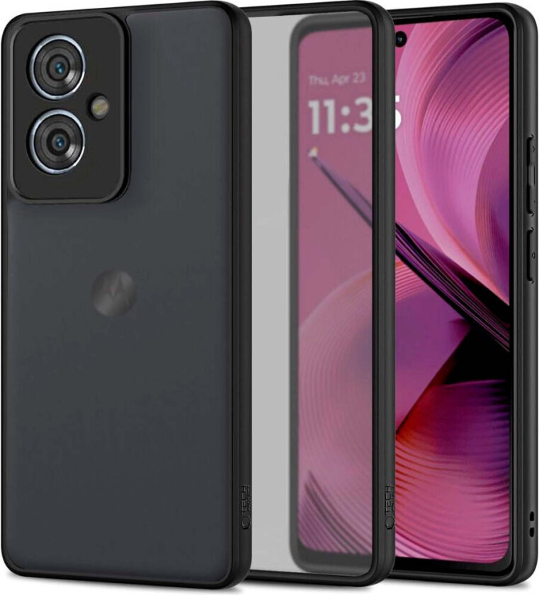 Motorola Moto G55 Tech-Protect MagMat Plast Deksel - Gjennomsiktig / Svart