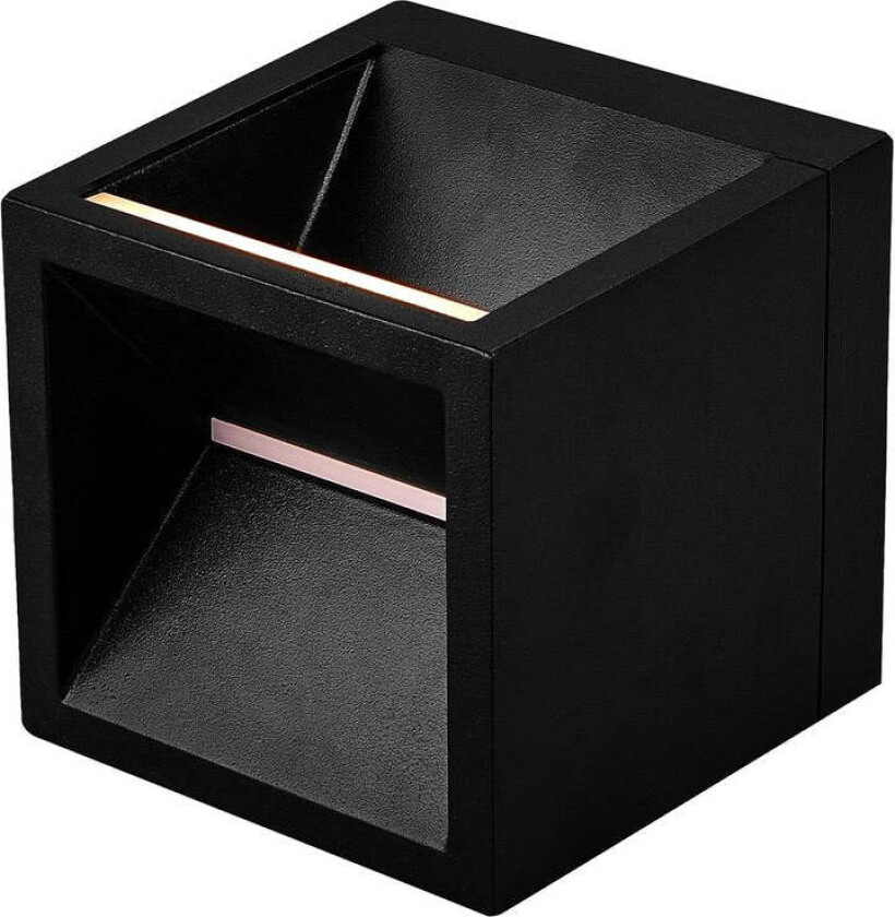 Rivo vegglampe utendørs IP54 8W 3000 Kelvin - Svart