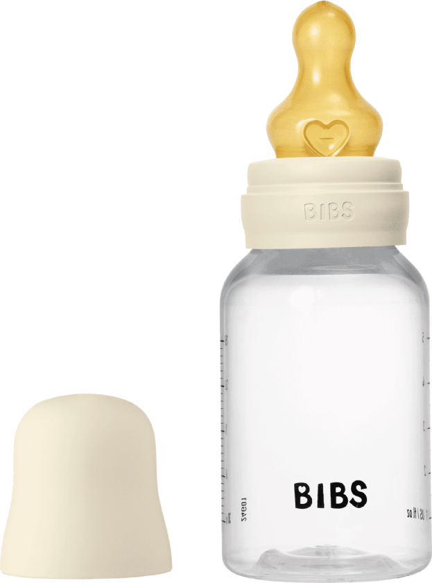 Baby Bottle Round Latex Tåteflaske, Ivory, Slow Flow, 150 ml