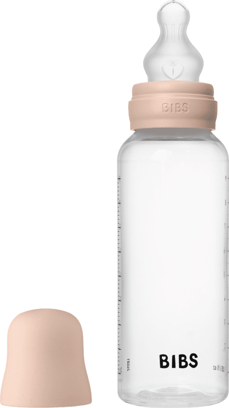 Baby Bottle Round Silicone Tåteflaske, Blush, Medium Flow, 270 ml