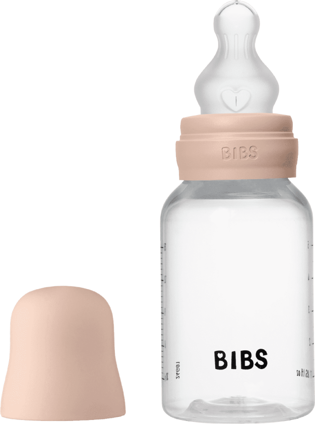 Baby Bottle Round Silicone Tåteflaske, Blush, Slow Flow, 150 ml