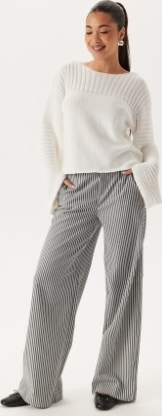 Objlisa Wide Pant Cloud Dancer Stripes:sky Capta 44