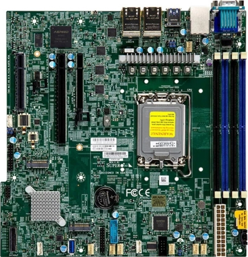 Pyta Gówna Supermicro Supermicro Hovedkort X13sch-Ln4f Mikro-Atx-Sokkel 1700 Ddr5-Kun Bulk