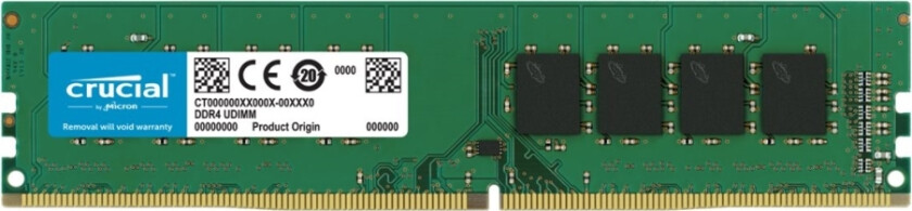 Ddr4 - Modul - 8 Gb - Dimm 288-Pin - 2666 Mhz / Pc4-21300 - Cl19 - 1.2 V - Ikke-Bufret - Ikke-Ecc