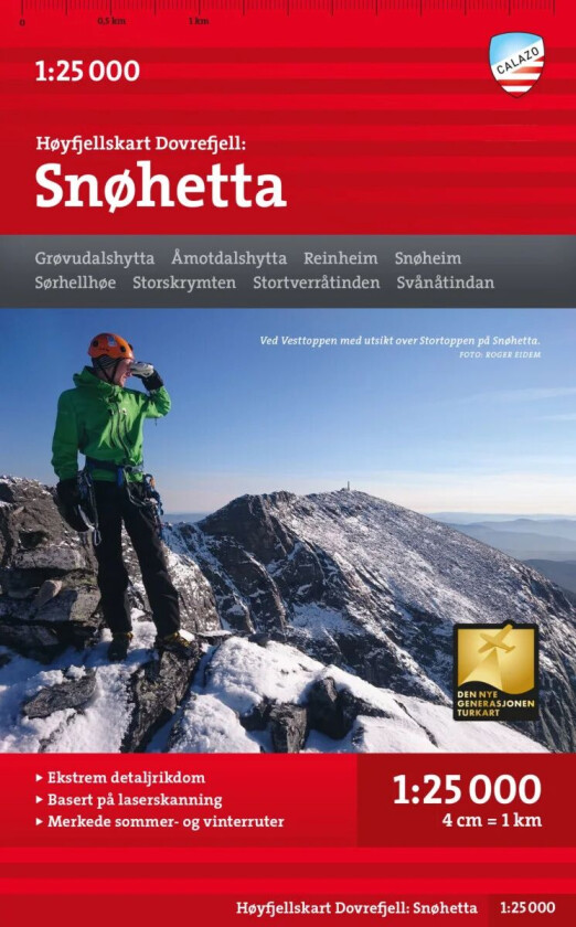 Høyfjellskart Dovrefjell : Snøhetta