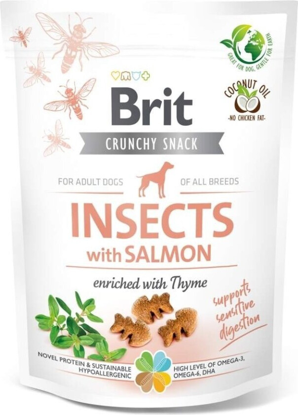 Bilde av Brit Care Crunchy Snack Insects Salmon 200 g