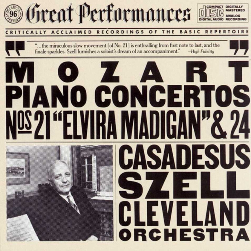 Robert Casadesus, Wolfgang Amadeus Mozart Piano Concerti 21 & 24 CD