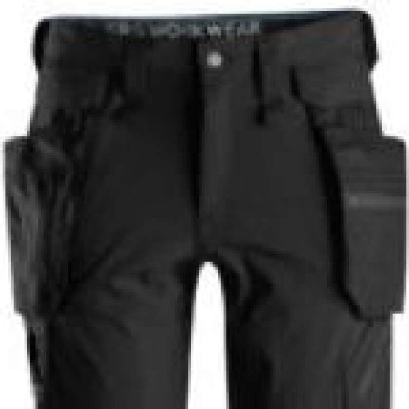 shorts 6108, stretch, aftagelige hylsterlommer, sort, str. 52