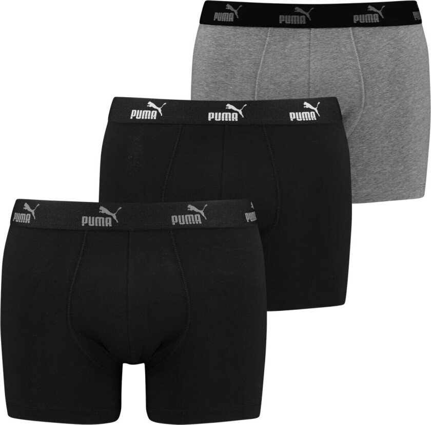Bw Men Promo Seasonal Solid Boxer 3P, boxershorts Black grey combo