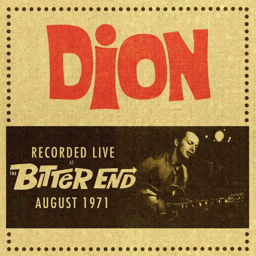Dion Live At The Bitter End 1971 CD