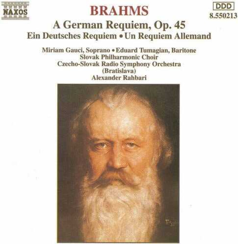 Alexander Rahbari, Eduard Tumagian, Miriam Gauci, SLOVAK PHILHARMONIC CHOIR, Johannes Brahms German Requiem CD