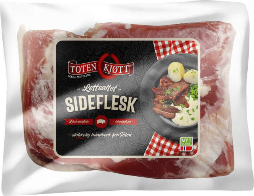 Svin Sideflesk Lettsaltet Ca400g Toten