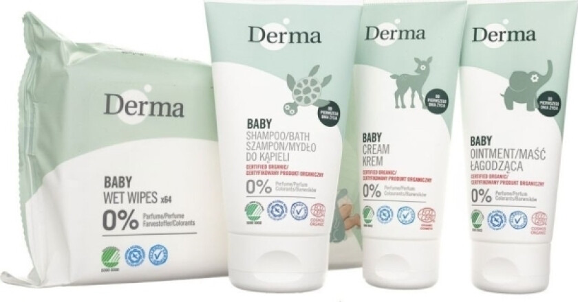 Set Eco Baby Soothing Ointment 100Ml + Care Cream 100Ml + Shampoo/Bath Soap 150Ml + Wet Wipes 64Pcs