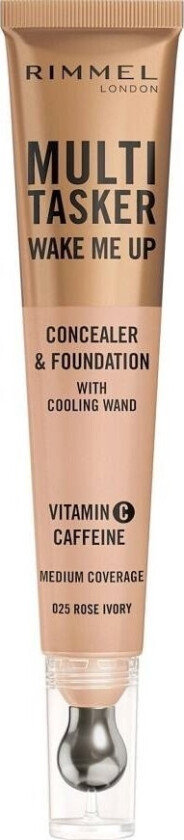 Multi-Tasker Wake Me Up Foundation Og Concealer Med Lysende Effekt 025 Rose Ivory 20Ml