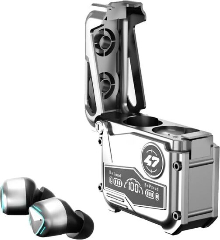 MK47 Mechanical Gaming Bluetooth In-ear Headset - Silver Silver