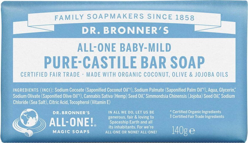 Magic Soaps All-One Hemp Unscented Baby-Mild, 140 g Bad- & Dusjkrem