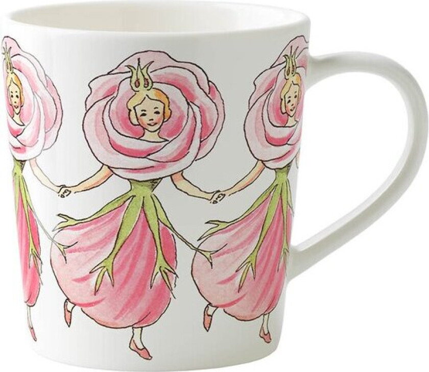 Elsa Beskow krus med hank 40 cl rose