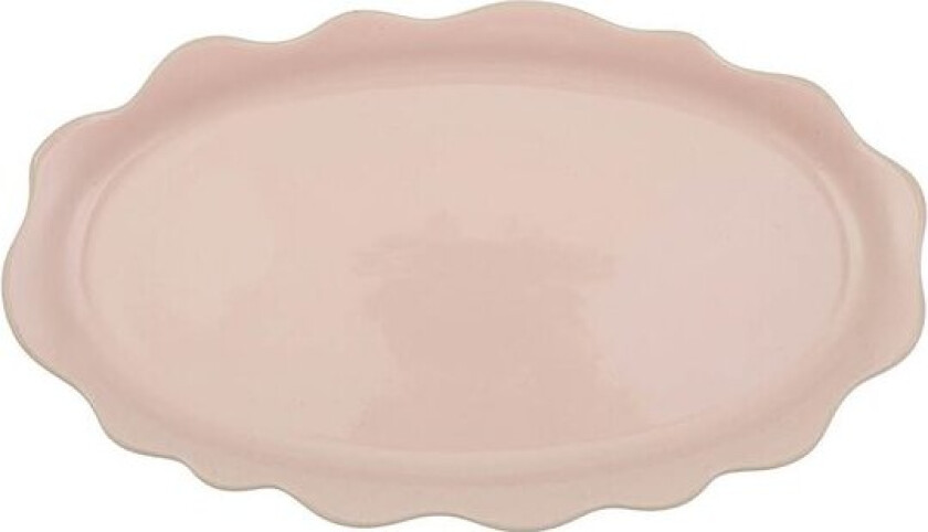 Big Love serveringsfat 35x20 cm rosa
