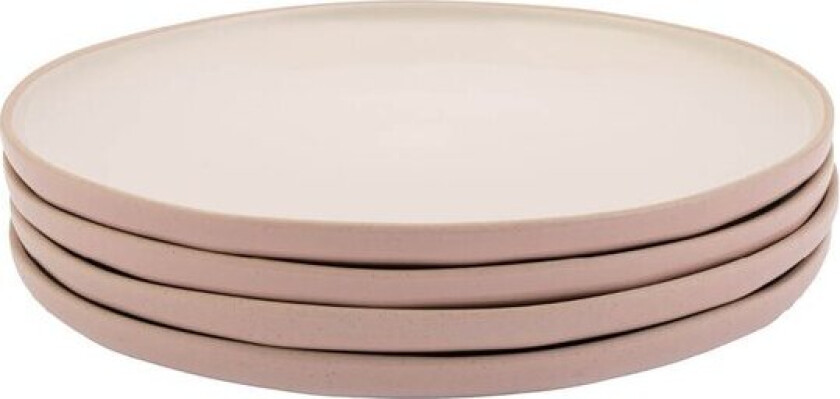 Big Love tallerken 27 cm 4 stk rosa
