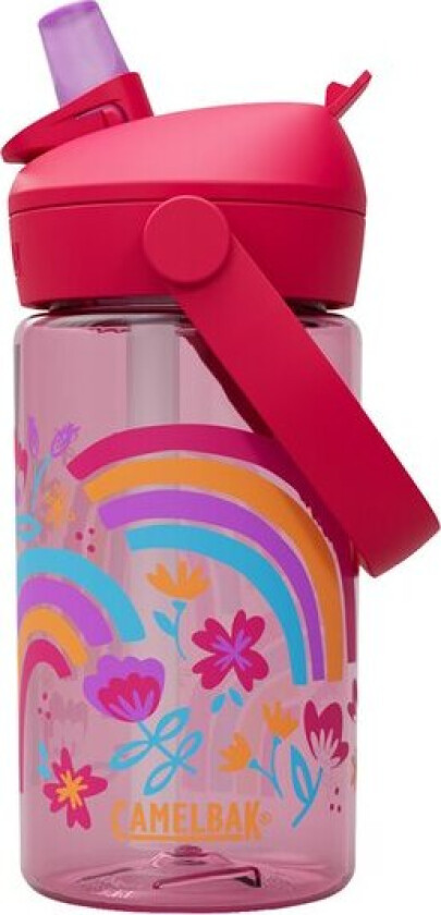 Thrive Flip Straw Kids drikkeflaske 0,4L rainbow floral