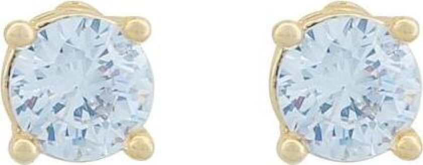 Snö of Sweden, Essence øredobber i forgylt messing med lyse blå zirkonia