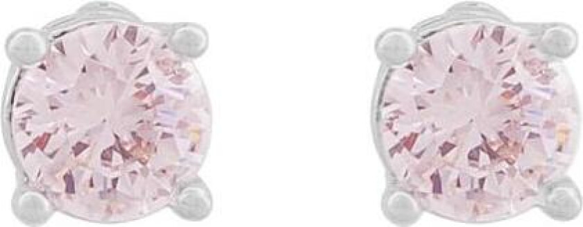 Snö of Sweden, Essence øredobber i forsølvet messing med rosa zirkonia