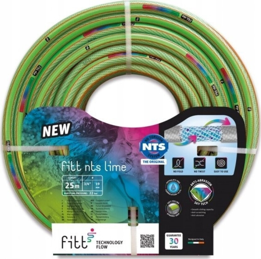 Bradas Hageslange Nts Lime 1/2" - 25M