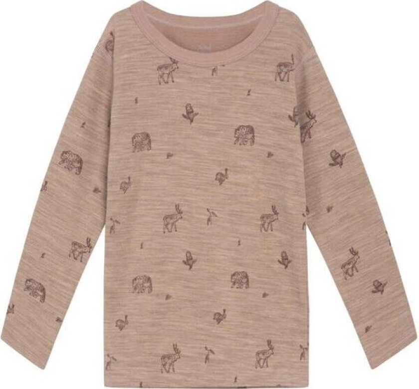 Hust & Claire skogsdyr genser i ull/bambus, Biscuit mel.