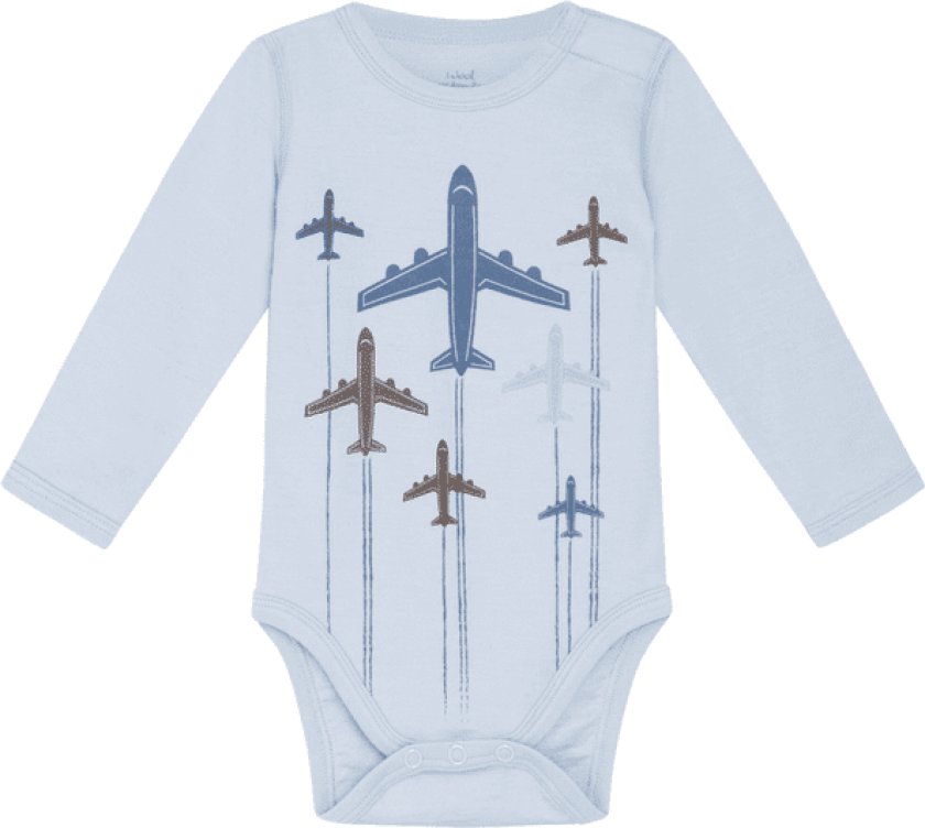 Hust & Claire Baloo body ull/bambus fly, Cloud Blue