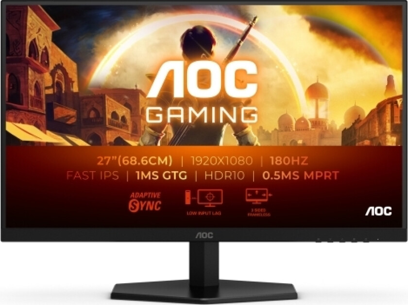 Aoc 27G42e 68,6Cm (27) Fhd Ips Gaming Monitor 16:9 Hdmi/Dp 180Hz 1Ms G-Sync